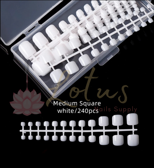 Geltips extra short square blanco